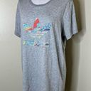 Adidas Trefoil Original T-Shirt Dress LARGE Heather Gray Crewneck Short Sleeve Photo 2