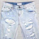 One Teaspoon One x  27 Awesome Baggies Destroyed Cuffed Hem Jeans Blue Heart Photo 5