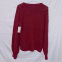 Nine West  NWT Red Puff Sleeve Pullover Sweater size medium Photo 5