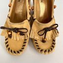 Sam Edelman  Angelina Suede Wood Wedge Moccasins Size 8.5 Photo 5