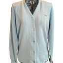 Lacoste Vintage Izod  Button Front Acrylic Cardigan Baby Blue Size 36/Small Photo 0