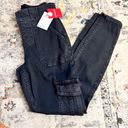 Spanx Stretch Twill Ankle Cargo Pant‎ Washed Black Size Small Petite NWT Photo 1