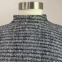 The Loft  Black and Blue Boucle Tweed Short Sleeve Shift Dress Size M Photo 6