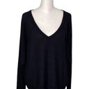 We The Free  V-Neck Pullover Knit Top Oversized Size Small Black Casual Photo 0