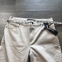 EXPRESS  Straight Crop High Rise Khaki Jeans NWT Size 8 Photo 5