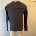 Tresics  Charcoal Grey Draped Collar Zip Front Sweatshirt Large Photo 2