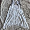 BCBGeneration BCBG Generation White Embroidered Chiffon Mini Dress with Open Back Size M Photo 7