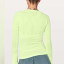 Lululemon NWT  Long Sleeve Swiftly Tech Crew Neck Top Fluro Citrus Size 4 Flawed Photo 1