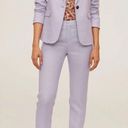 Mango ✨NEW✨  Blazer suit 100% linen Light Pastel Lilac Size 2 Photo 14