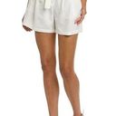 BCBGMAXAZRIA NWT  Linen cotton Pleated Paper bag Shorts White Women's Size XS Photo 0