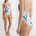 Mara Hoffman NWT  Mia Marimba High Cut One Piece Aqua Feather Multicolor X Small Photo 2