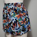 Apt. 9  black tropical floral Challis pull on shorts size medium Photo 4