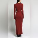 The Range  NYC x Intermix mass ribbed carved maxi dress NWT berry Photo 2