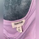 Open Edit Light Purple Tank Top Body Suit NWT Photo 1