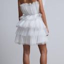 Krass&co NY &  White Tulle Ruffle Strapless Dress Size Small NEW Photo 2