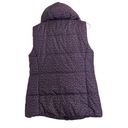 Coldwater Creek  Quilted Puffer Vest Size S 8 Purple Full Zip Snap Mock Neck Photo 1