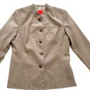 Isaac Mizrahi  for Target Beige Button Front Long Sleeve Blazer Jacket Size 14 Photo 6