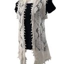 Poof! POOF Francescas White Crochet Boho Tunic Vest Festival Hippie Photo 2