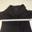 BCBG Maxazria Black Wool Blend Short Puff Sleeves Cardigan Sweater Sz XS/S Photo 6