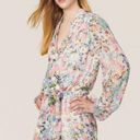 Rococo  Sand Floral Print Long Sleeve Wrap Mini Dress Size Medium Photo 2