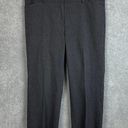 Lane Bryant  Cropped Pleated Trousers Dark Gray Ryton Blend Office Size 16 Tall Photo 0