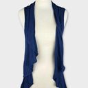 Nordstrom H.I.P.  | Y2K Sleeveless Navy Light weight Cardigan | Small Photo 3