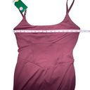 Halara  Womens Corset Split Bodycon Dress Large Midi Casual Square Neck Wine Red Photo 4