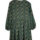 ZARA  Trf. Long Sleeve Paisley Print Babydoll Puff Sleeve Mini Dress XS Green Photo 5