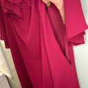 Halston Heritage  Flowy Mini Dress Off The Shoulder Ruffle Trim Pink Women’s 2 Photo 9