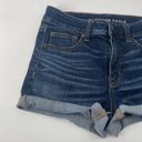 American Eagle  outfitters high rise shortie blue jean shorts size 6 Photo 8