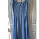 JJ's House  size 6 Light Blue A-line Square Floor-Length Chiffon Bridesmaid Dress Photo 7