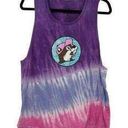 Buc-ee's  Top Womens XL Tie Dye Paisley Beaver Logo Tank Purple Pink Cotton Photo 0