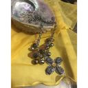 NWT New Bohemian Flower Beaded Necklace Silver & Gold Chunky Chain 20” Photo 7