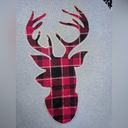 No Bo  Christmas Plaid Deer Tops size X-Large 15/17 grey 3/4 long sleeve holiday Photo 2