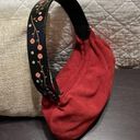 DKNY  Red Faux Suede Shoulder Bag Photo 0