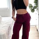 Aritzia NWT  TNA Supply Cargo Pant Spiced Burgundy Sz 00 Photo 1