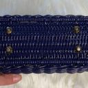 Vintage Blue Wicker Handbag Photo 8