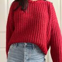 American Eagle Red Knit Sweater Photo 0