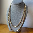 Monet  Signed Vintage Gold Plated Paperclip Link Necklace 26” Photo 1