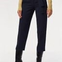 Wilfred Aritzia Jallade Crepe High Waisted Pant Sz 0 Black Tie Front Side Stripe Photo 0