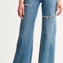 Abercrombie & Fitch Curve Love Medium Destroy High Rise 90s Relaxed Jeans Photo 0