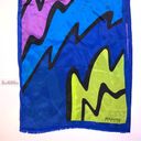 Oscar de la Renta 80s  Studio Colorful Squiggle Silk Scarf Photo 2