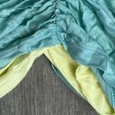 Pilcro Reversible Top Anthropologie Ruched Tank Blue +Green Size Large Photo 7