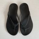 Olukai  Ohana Womens Thong Flip Flops Size 8 Slip On Slides Comfort Beach Black Photo 1