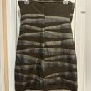 Alice + Olivia  Womens NWT Silk Tonal Banded Strapless Dress Size S.  Brown Gray Photo 1