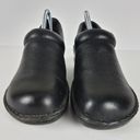 Born concept BOC  Peggy Clog Shoe Black Leather Comfort Slip On Women's Size 7.5 Photo 4