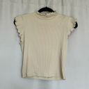 ZARA Cream Short Sleeve Top Size S Photo 0