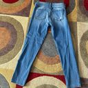 Flying Monkey Stripe Leg Ankle Skinny Jeans Distressed Low Rise Size 28 Multi Photo 4