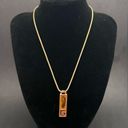 Givenchy Vintage 1977  G Logo Gold Plated Rope Necklace Gold bar design Signed Photo 8