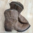 ROPER Women's Shay Western Boot Tan Ankle Short Round Pointed Toe Size 8 Photo 0